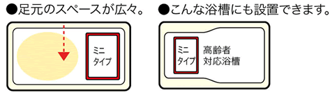 足元のスペースが広々つかえます。