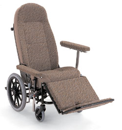 リクライニング式介助用車椅子（車いす）くつろぎ22