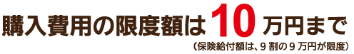 購入費用の限度額は10万円まで