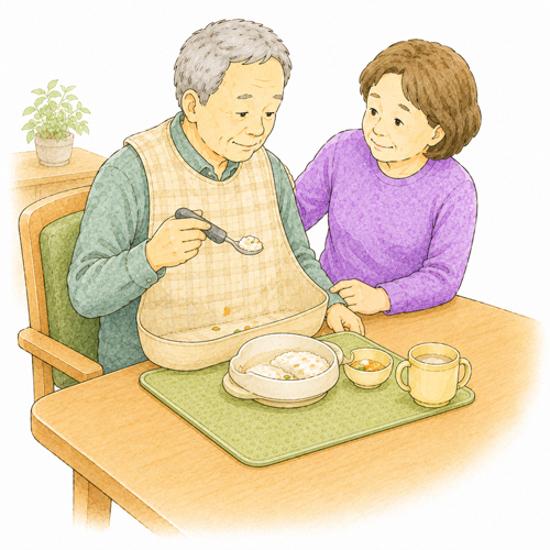 食べこぼしなどを防ぐイメージ