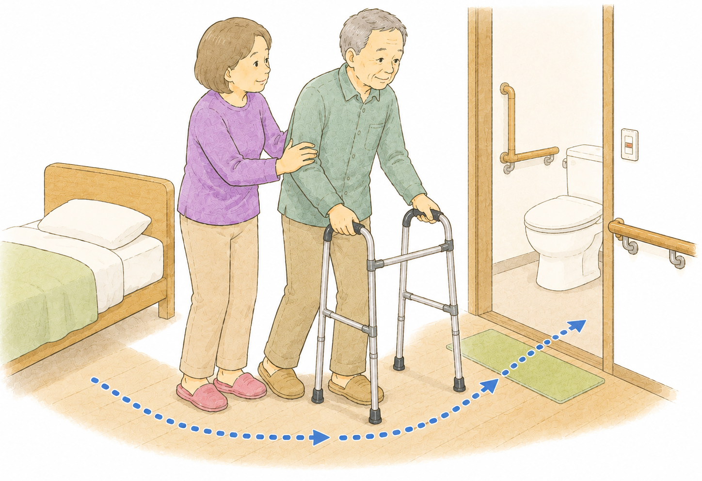家の中の移動導線のイメージ