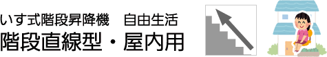 いす式階段昇降機自由生活 階段直線型・屋内用