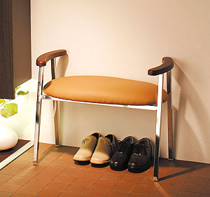 アルク エントランスチェアー 合成皮革 オシャレな玄関椅子 Yke 1 高齢者椅子 いす 介護用品の通販 販売店 品揃え日本最大級 快適空間スクリオ