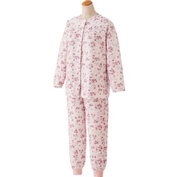 【色:チャコール_サイズ:LL】[Airin] パジャマセット 婦人介護パジャマ
