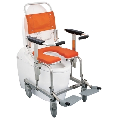 睦三シャワーキャリーAH-PG（4輪）樹脂ダブルロック トイレ・お風呂用車椅子