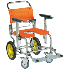 睦三シャワーキャリーAH-LWG(前輪) ステンレスダブルロック ワイド型トイレ・お風呂用車椅子