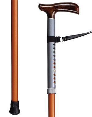 かるケイン日本古色ツートンタイプ 伸縮杖 超軽量！ Sサイズ 長さ65〜75cm 身長約120〜140cm