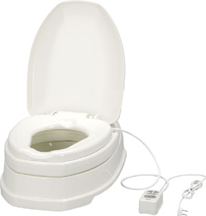 簡易洋式便座 サニタリエースOD 両用式(暖房便座補高5cm) 段差のある和式トイレ用