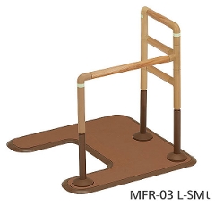 マルチフィット手すり03 MFR-03 L-SMt 木調タイプ アーチ型ベース・ソファー・トイレに