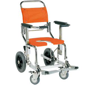 睦三 シャワーキャリーAG-LPG 前輪樹脂ダブルロックキャスター 水回り（トイレ・お風呂）用車椅子