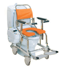 睦三シャワーキャリーAG-PG 4輪樹脂ダブルロックキャスター 水回り（トイレ・お風呂）用車椅子