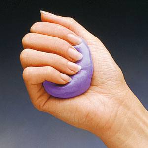 手指の筋力強化 エアパテ 青紫：最弱 4個セット