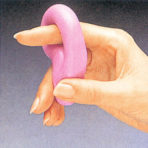 手指の筋力強化 エアパテ 赤紫：弱 4個セット