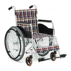 非課税】スチール製自走用車椅子 KR801Nエアタイヤ 座幅42cm 病院