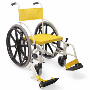シャワー用車椅子 自走用・折りたたみ式 脚部脱着式シャワーキャリー KS7 穴なし カワムラサイクル