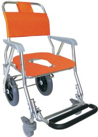 睦三おりたたみ式アルミシャワーキャリー LX-3 後輪12インチタイヤ 水回り（トイレ・お風呂）用車椅子