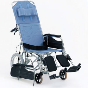 スチール製リクライニング車椅子 介助用 背・足別動 CM-54
