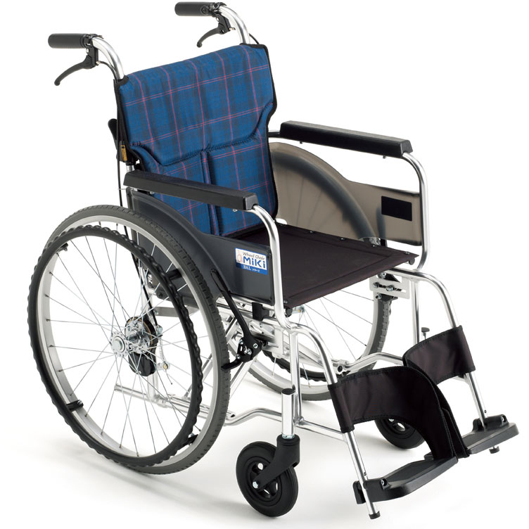 軽量タイプ自走用車椅子 BAL-7 SP 介助ブレー付きノーパンク｜アルミ製 