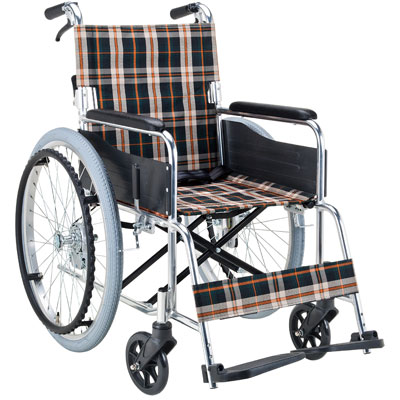 アルミ製自走用車椅子 背折りたたみ EX-50GB