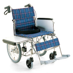 スチール製介助用車椅子(車いす) KR7 肘掛け横開きタイプ