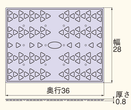 バスマット 安寿 吸着すべり止めマットCタイプ（36×28cm）2枚