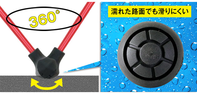 濡れた路面も滑りにくい
