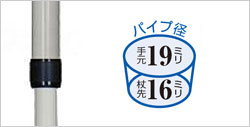 アルミ製白杖 身体支持併用 伸縮杖