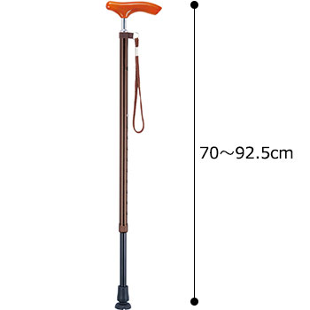 スリムネックツートンステッキ 伸縮杖 AS-250 長さ70〜92.5cm 身長約136〜181cm