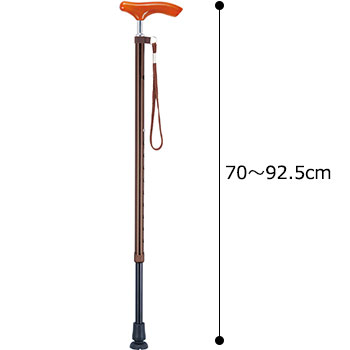 スリムネックツートンステッキ 伸縮杖 AS-250 長さ70～92.5cm 身長約136～181cm