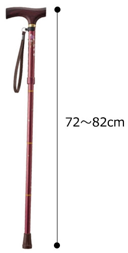 テイコブステッキ 折りたたみ杖 EOP-03 長さ72〜82cm 身長約140〜160cm
のサイズ