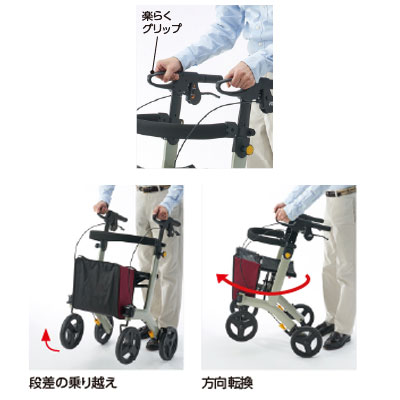安寿 歩行車リトルターンⅡ｜歩行車(シルバーカータイプ)｜介護