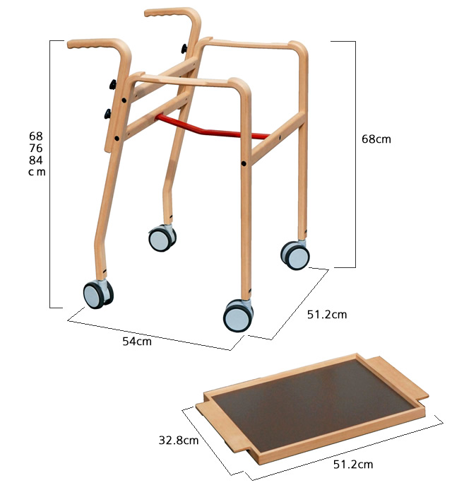 ポーター(porter) 屋内専用歩行器の寸法