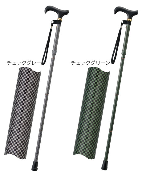 折りたたみ伸縮ステッキ チェック柄 EOP-109の説明