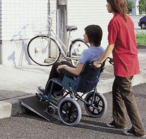 ポータブルスロープアルミ1枚板 40cmタイプ PVT040 屋外用段差解消