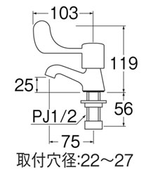 レバー立水栓  JY531-13の説明