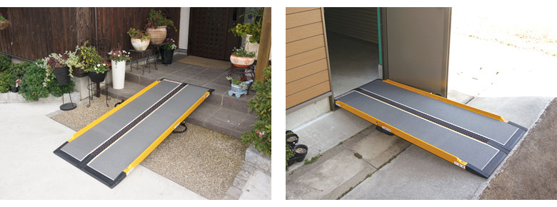 予約販売品】 LOHACO お取り寄せ 店シコク 車いす用スロープ 段ない ス ロールタイプ 630ー250 250cm 1台  介援隊カタログ W1675 直送品