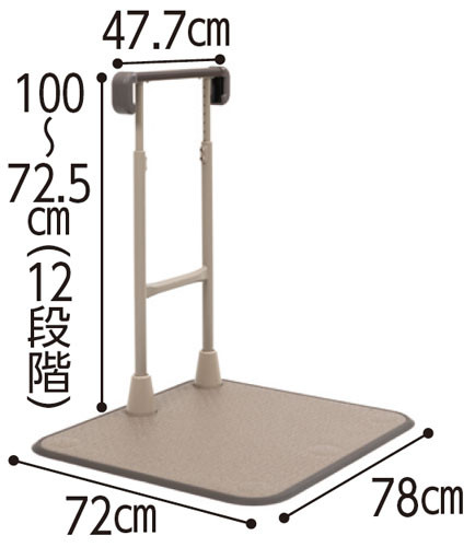 すりてあsix 片手すりS / ST6F-S 踏み台あり タマツ 取寄品 JAN 