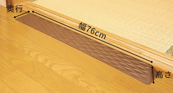 屋内・屋外兼用段差解消スロープ ダンスロープミニ 高さ1cm R-7610M