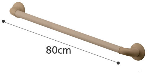TOTOインテリア・バー Ｆシリーズ（浴室用手すり）Iタイプ・ソフトメッシュ 80cm TS136GY8Rの寸法図