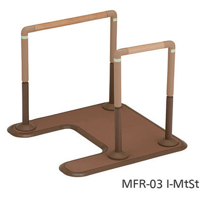 マルチフィット手すり03 MFR-03 I-MtSt 木調タイプ アーチ型ベース・ソファー・トイレに