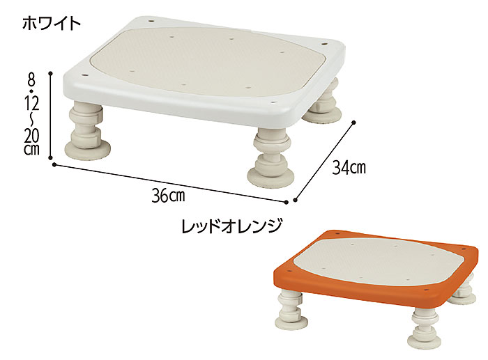 ユニプラス 浴槽内いす 80・120-200 BSN09の寸法図