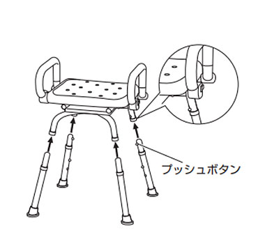 シャワーいす（回転式） HS4335 座面回転シャワーチェアの説明