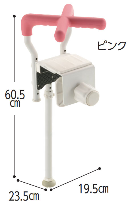 リッチェル 浴そう手すりX ユニットバス130Ｌの寸法図