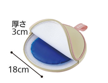 暑さ対策 COOLOOPネックリング M・L コジット保冷ケースの寸法図