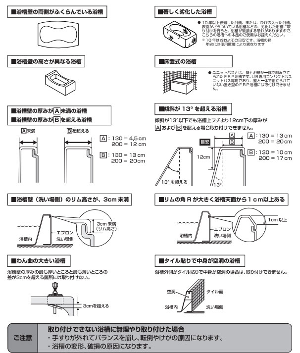 パナソニック 入浴グリップ ユクリア UB専用コンパクト130脚付S PN