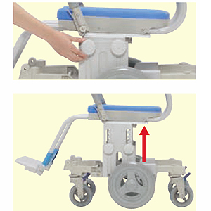 ウチエ 6輪シャワーキャリー シャトレチェア6輪 U型座面 バケツつき
