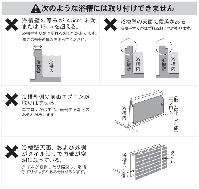 テイコブコンパクト浴槽手すり YT01｜風呂（ふろ）手すり｜介護用品の