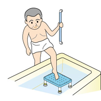 ダイヤタッチ浴槽台 吸盤付 レギュラーサイズ 高さ10～15cm・15～25cm