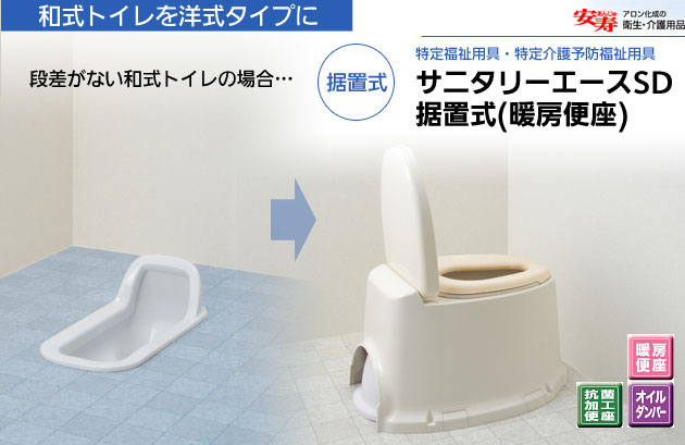 ☆安心の定価販売☆】 サニタリエースOD 暖房便座 据置式 補高＃5 871-125 アロン化成 fucoa.cl