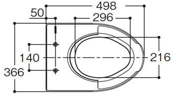 ウォシュレット付補高便座SB高30mm 標準サイズEWCS450-10|便座-補高 ...
